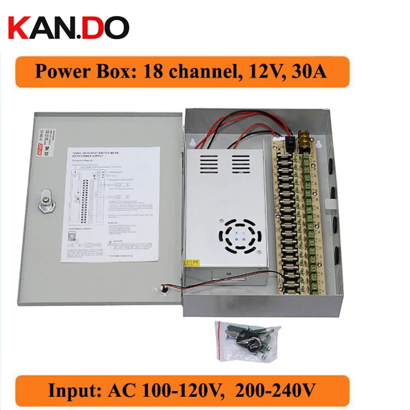 18 channels DC12V 30A CCTV Camera Power Box IR Illuminator Control for