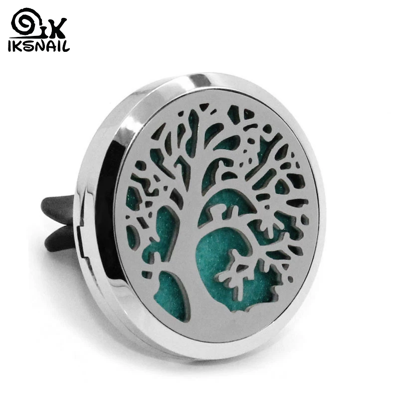 

IKSNAIL Car Air Freshener Tree of Life Hollow Design for Essential Oils Perfume Clip Auto Ornament in the Car Air outlet Perfume