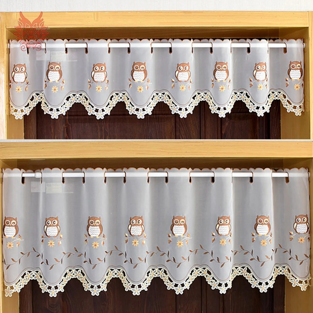 Gardinen anima bordado floral media cortina ventana cortina de tul para café, cocina decoración de la habitación de cortina pastoral SP5220 Gardinen anima bordado floral media cortina ventana cortina de tul para café, cocina decoración de la habitación de cortina pastoral SP5220
