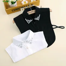 Поддельный Воротник бело-черная рубашка женское ожерелье съемные воротники оптом