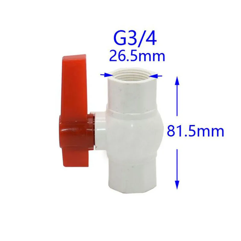 Шаровой кран DN15 DN20 DN25 из ПВХ 2 способа скользящие концы G1/2 G3/4 G1 для сада контроллер