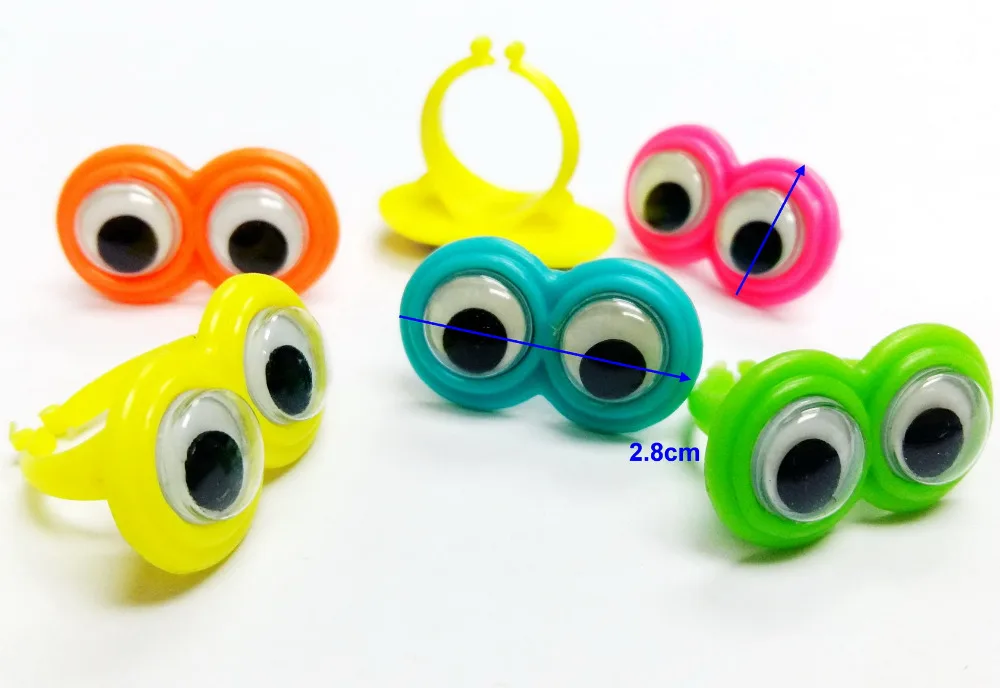 

8X moving eye RINGS GIRL'S birthday Joke Fun party favors gift game Bulk Vending gift toys prize Pinata Bag Filler Loot Gag