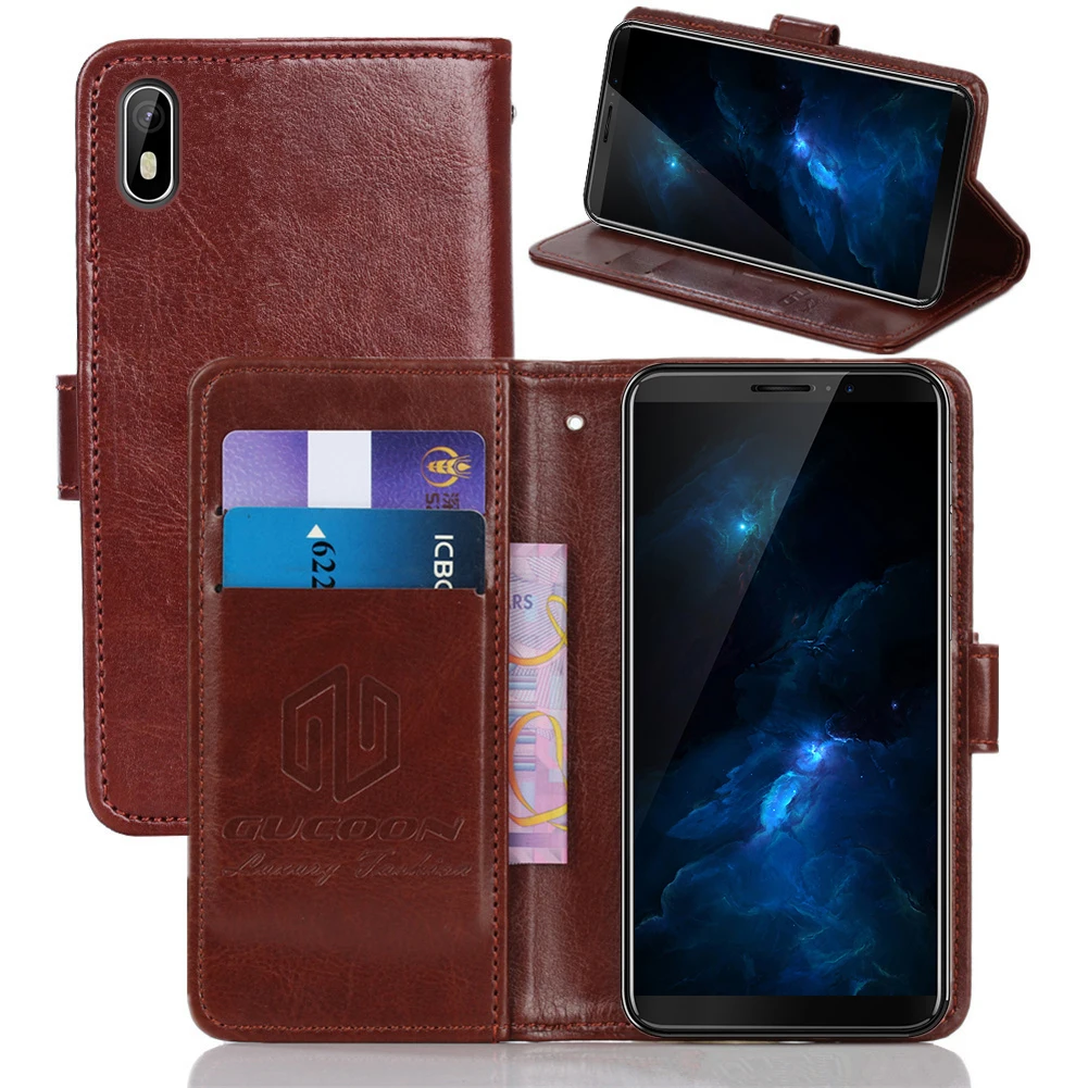 

GUCOON Classic Wallet Case for Cubot J5 R15 X19 Quest Lite Cover PU Leather Vintage Flip Cases Fashion Phone Bag Shield