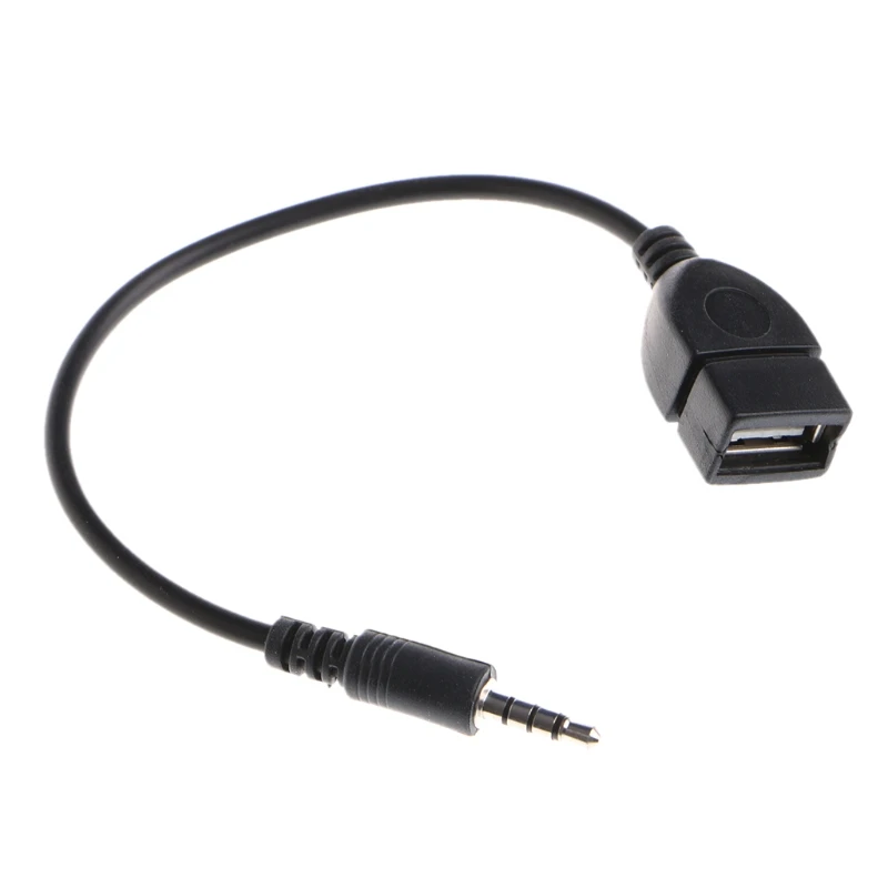 Кабель адаптер OOTDTY 20 см 3 5 мм штекер Jack к USB 2 0 Женский автомобильный стерео AUX