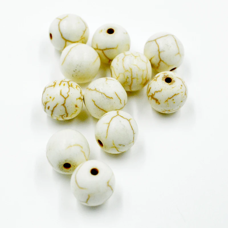 FLTMRH натуральный белый и небесно голубой Howlite окрашенные каменные бусины для