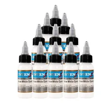 Новые чернила татуировки 10 бутылок белые Чернила Поставка 1 унции 30 мл/бутылка Топ боди-арт тату запасные чернила 1 унции