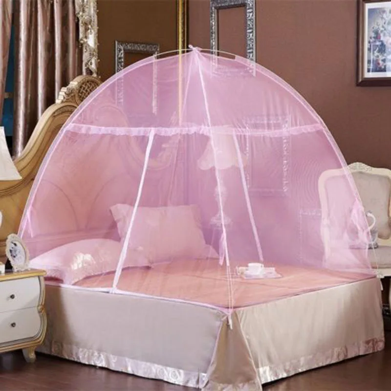 100/% Satisfaction Guarantee Pink Baby mosquito cover free to install portable yurts foldable stent with cushions Carry Bag,Insect Protection Repellent