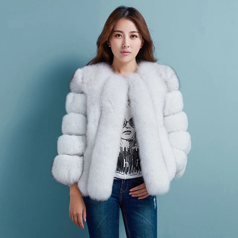 Real Fur Coat Women Luxury Short Style Party Fur Jacket Flurry Natural