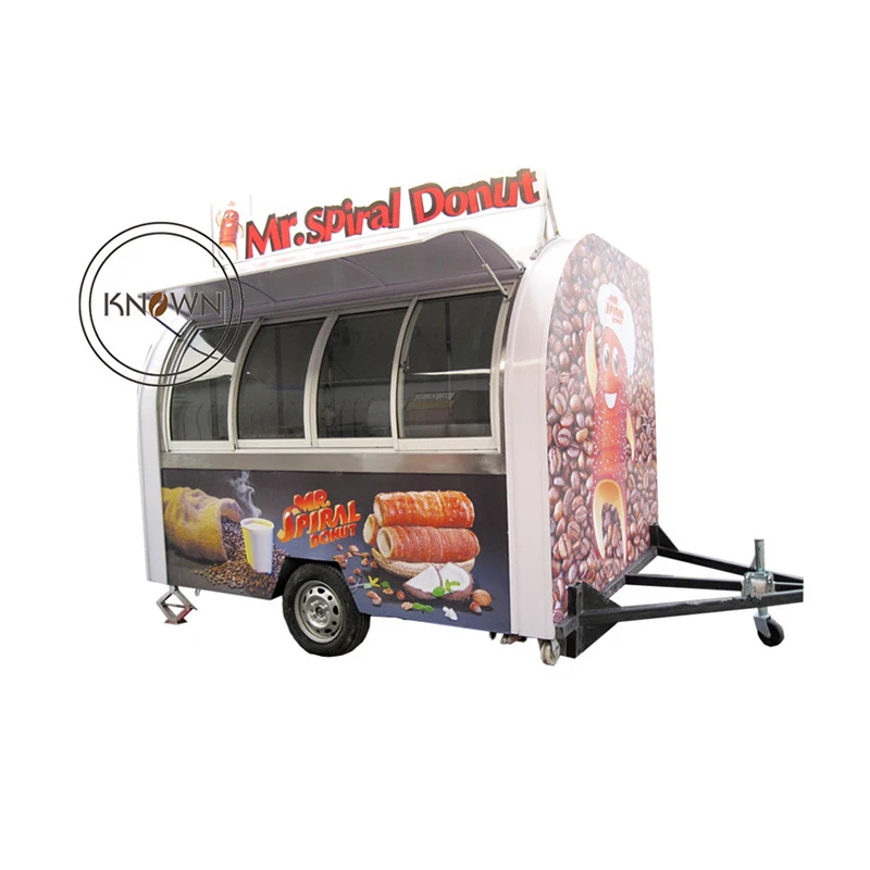 

Hand push 2 wheels hot dog food trailer cart shipping by sea CFR terms