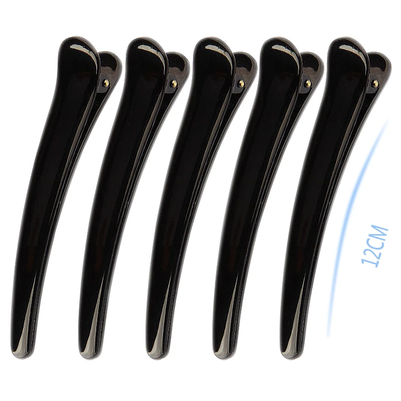 

Professional Hairdressing Salon Hairpins Black Plastic Single Prong DIY Alligator Hair Clip Hair Care Styling Tools