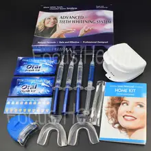 Идеальный набор для отбеливания зубов, лоток для рта, Гелевые полоски, светильник, улыбка, 3D белые отбеливатели, яркие отбеливатели для зубов, гигиена полости рта, уход за зубами