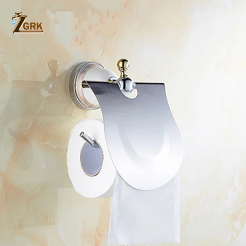 ZGRK Европейский Стиль сплав туалетной щетки отель крючок для одежды для ванной комнаты Роскошные Одной зубной щетки чашки аксессуары для ванной комнаты - Цвет: 6650S