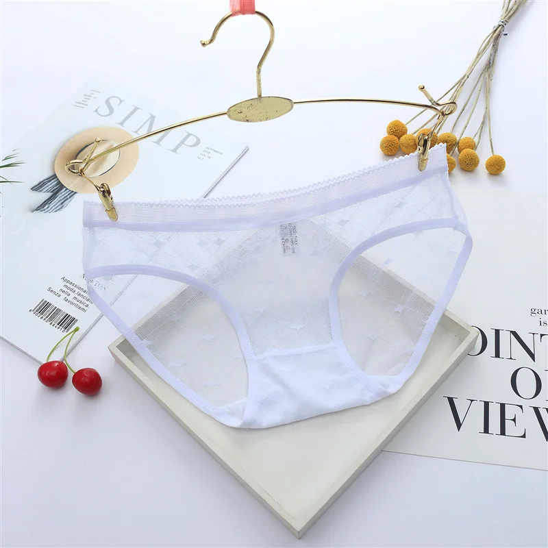 Sexy Seamless Briefs Transparent Women Underwear Panties Ultra-thin Women Briefs Lace Sexy Panty Cotton Underpants Plus Size 39 (3)