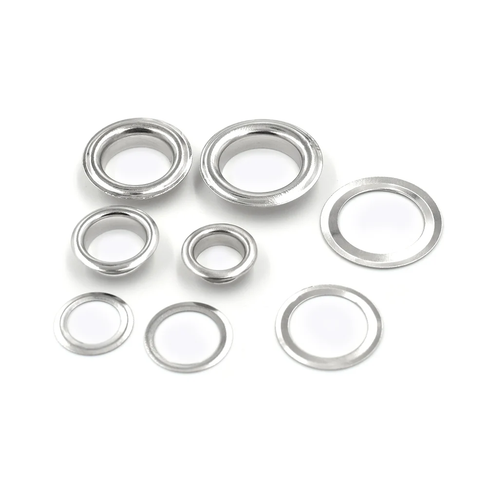 

( 100 pieces/lot) 8mm-14mm Inner diameter Metal hole Clothing & Accessories. corn. Eyelets. Ring. rivet snaps Eyelet installa