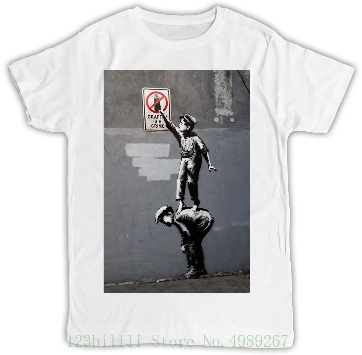 Banksy Graffiti-идеальный подарок в стиле ретро крутая Мужская футболка унисекс новинка