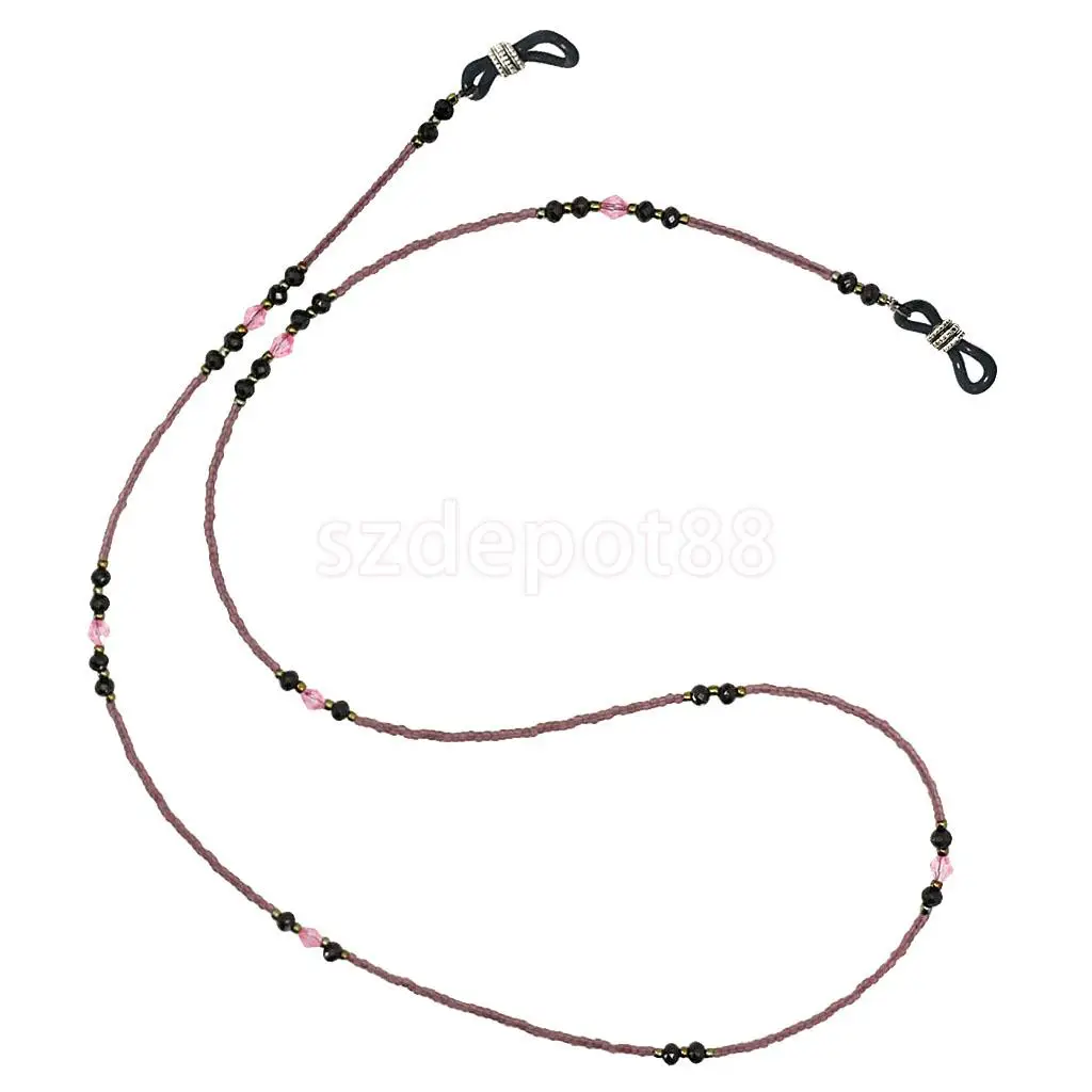 Beads Eyeglasses Cord Sunglasses Spectacles Chain Holder Lanyard Purple