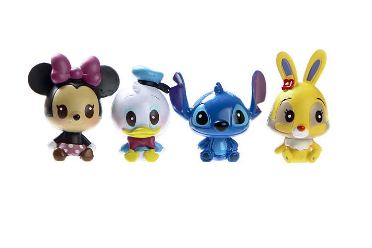 Disney Игрушечные лошадки 12 шт./лот Kawaii аниме Микки и Минни Маус Мышь PVC Фигурки рисунок «Hello Kitty» Doraemon фигурки дети Игрушечные лошадки для Обувь