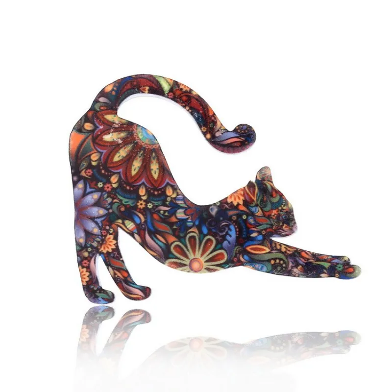 

Acrylic Animal Brooch Personality Cute Sports Cat Brooches Brooch Ornament Pins Accessories Costumes Jewelry Best New Year Gift