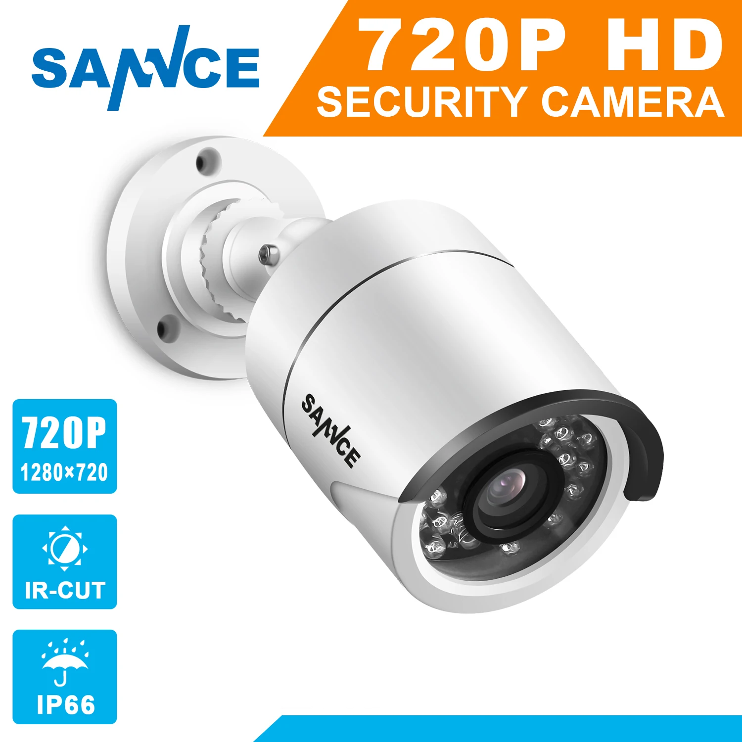 SANNCE AHD 720P 1200TVL Bullet CCTV Camera 1280*720 1.0MP Waterproof IR-Cut Night Vision Camera For Surveillance System Kit BE camera : image SANNCE AHD 720P 1200TVL Bullet CCTV Camera 1280*720 1.0MP Waterproof IR-Cut Night Vision Camera For Surveillance System Kit BE camera