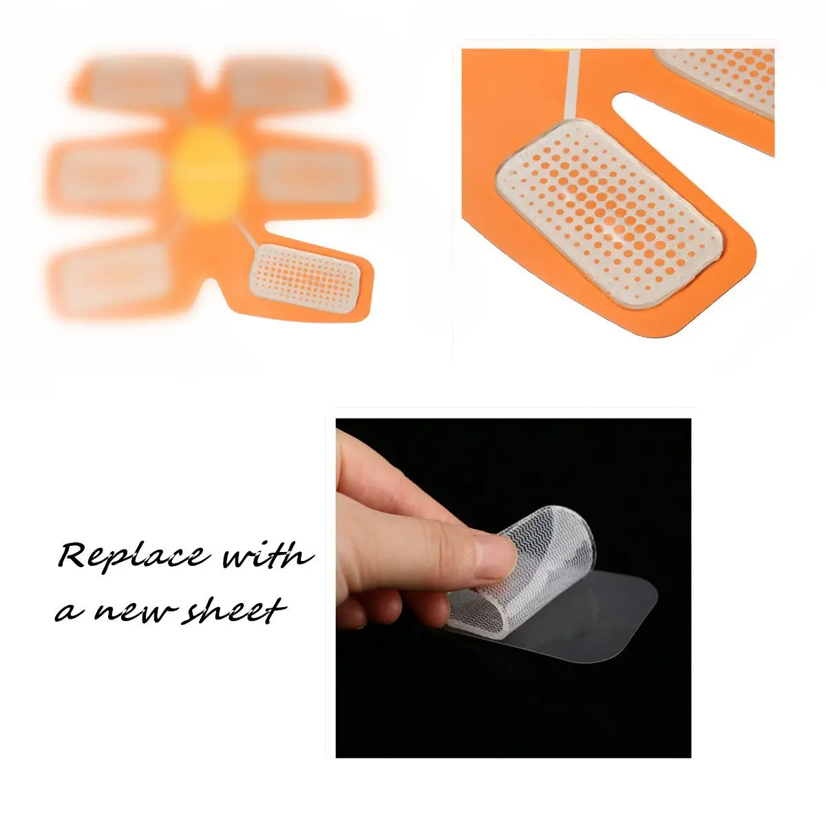 Y&W&F 2 Pcs Ab Gel Pads Abs Trainer Replacement Gel Sheets Abdominal