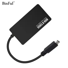 BinFul USB-C USB C 3,0 концентратор 4 порта Тип C usb разветвитель с DC USB порт питания для macbook pro ноутбуков Аксессуары для ноутбуков