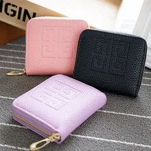 Женский держатель для кредитных карт на молнии из лакированной кожи, модный держатель для карт, выдвижной держатель для удостоверения личности, сумки