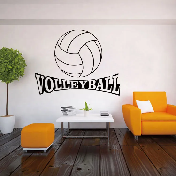 Volleyball art vinyl wall decals quote home decor bedroom sports diy