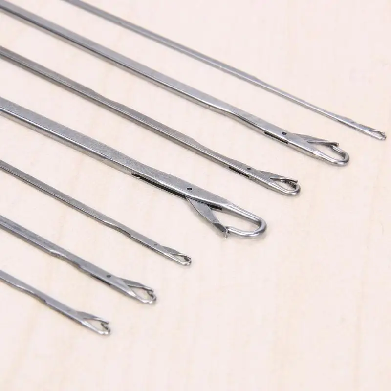 7Pcs/set Latch Sewing Needles Sealing Crochet Hooks DIY Weave Knitting Tools Beaded Pin Crochet Needle Craft