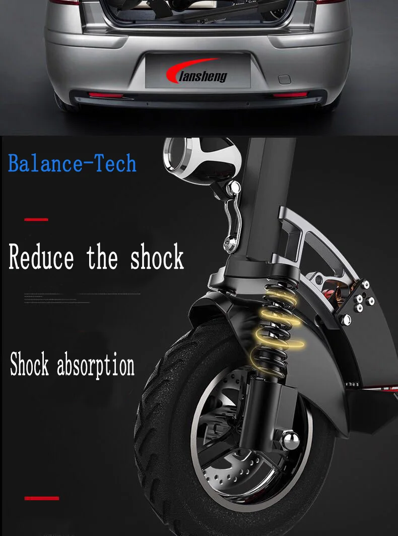 Electric Scooter 800W Motor Powerful Electric Scooters 10 inch two wheel E-Scooter Foldable Electric Scooter for Adults with LED (4)