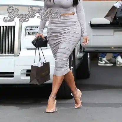 kim k transparent heels