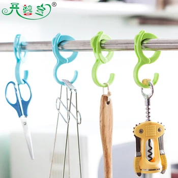 

2 PCS/Set ABS Plastic S Shape Towel Hook Multi-function Lovely Coat Hat Bag Holder Cute Wall Door Kitchen Home Decor Hanger