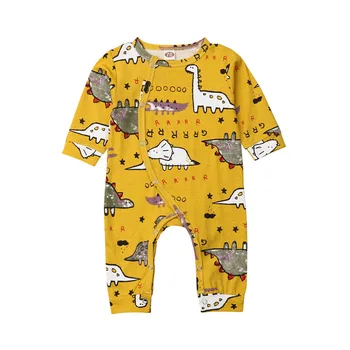 

Newborn Baby Boy Girl Dinosaur For long-Sleeved Infant cartoon bodysuits for boys girls jumpsuits Clothing newborn clothes