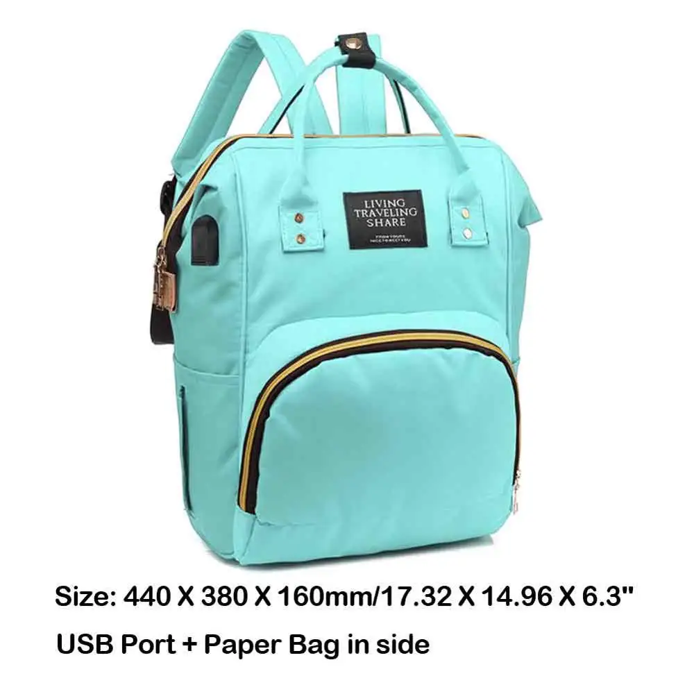 Fashion Mummy Maternity Bag Multifunctional Large Capacity Diaper Bag Backpack Nappy Baby Bag for Baby Care - Цвет: 01