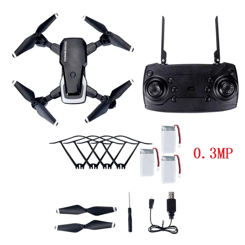 LF609 2,4G Wifi FPV RC Дрон складной Квадрокоптер 0.3MP/2.0MP камера Дрон бесщеточный мотор RC Квадрокоптер 3D откидная головка дроны - Цвет: 0.3MP 3xBattery B