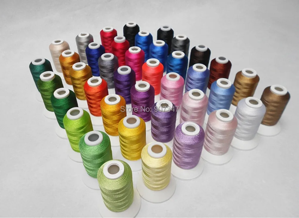 

Polyester Embroidery Machine Thread Set - 40 Spools, 500 meters each