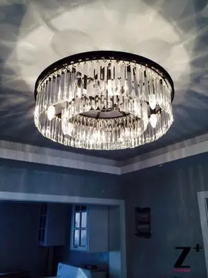 Replica Item Industrial Diam 85cm Rhys Clear Glass Prism Round
