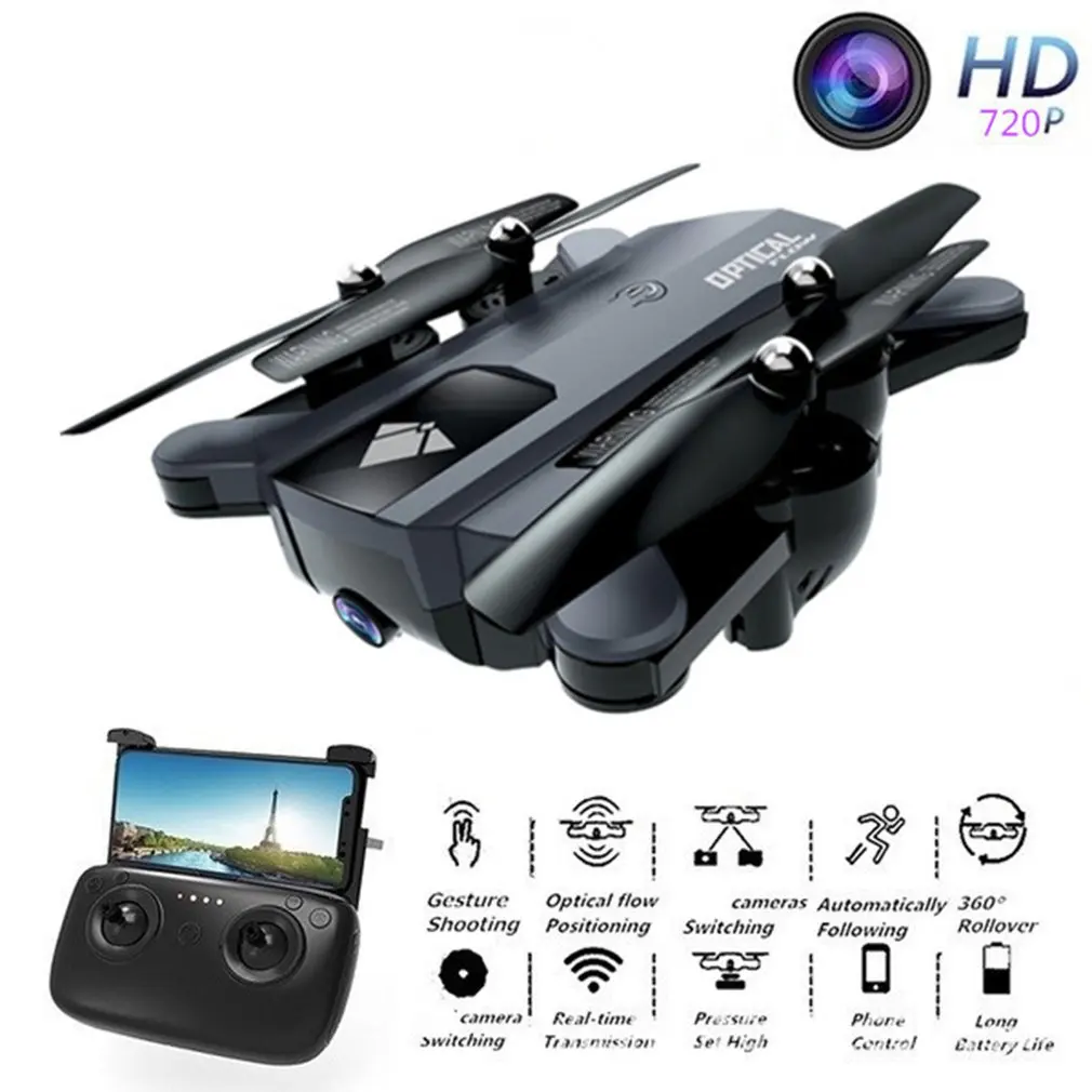 

F196 Long Lasting Time 2.4G Optical Flow Drone Quadcopter with 720P HD Camera Wifi Headless Mode Gesture Camera