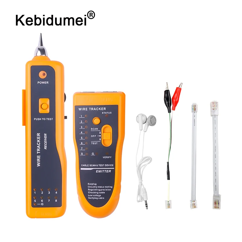 Тестер сетевого кабеля Kebidumei LAN тестер Cat5 Cat6 RJ45 UTP STP прибор для обнаружения