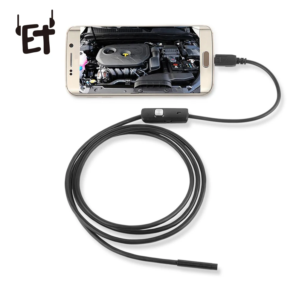 Водонепроницаемая usb-камера-эндоскоп ET IP67 с магнитным проводом 2 м 720P HD 6