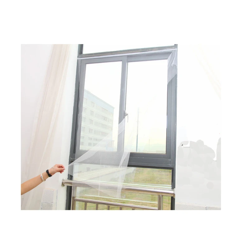 

DIY window screen Summer Anti-Mosquito window mosquito net on window invisible with Magic Nylon Sticker