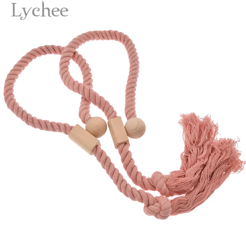 Lychee Life 1 пара бахромой веревка стяжка для штор спины магнитные пряжки для занавесок домашние аксессуары для украшения штор