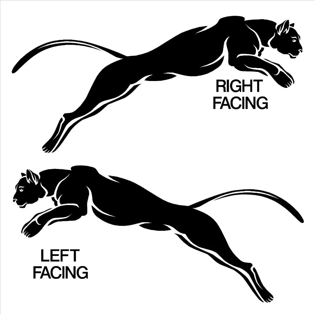 Hitam Panther Puma Jaguar Kucing Liar Hewan Vinyl Wall Decal