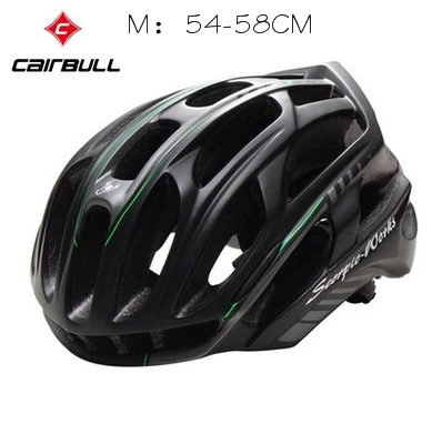 Cairbull светодиодный светильник дорожный велосипедный шлем Casco Ciclismo интегрально-Формованный велосипедный шлем MTB велосипедный спортивный защитный шлем 212 г 5 видов цветов - Цвет: black green M