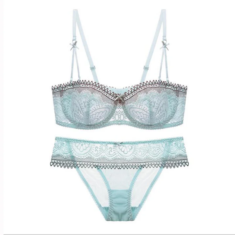 Женское нижнее белье CR ультратонкое кружевное с цветочным принтом 2019|bra set|ultra-thin
