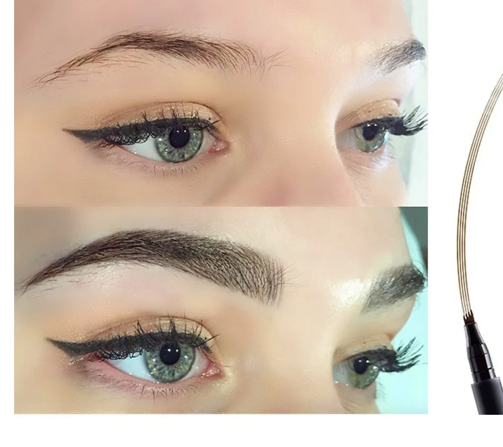 13 цветов Microblading маркер для бровей ручка 4 головки жидкая подводка для бровей тонкий карандаш водостойкая татуировка бровей ручка