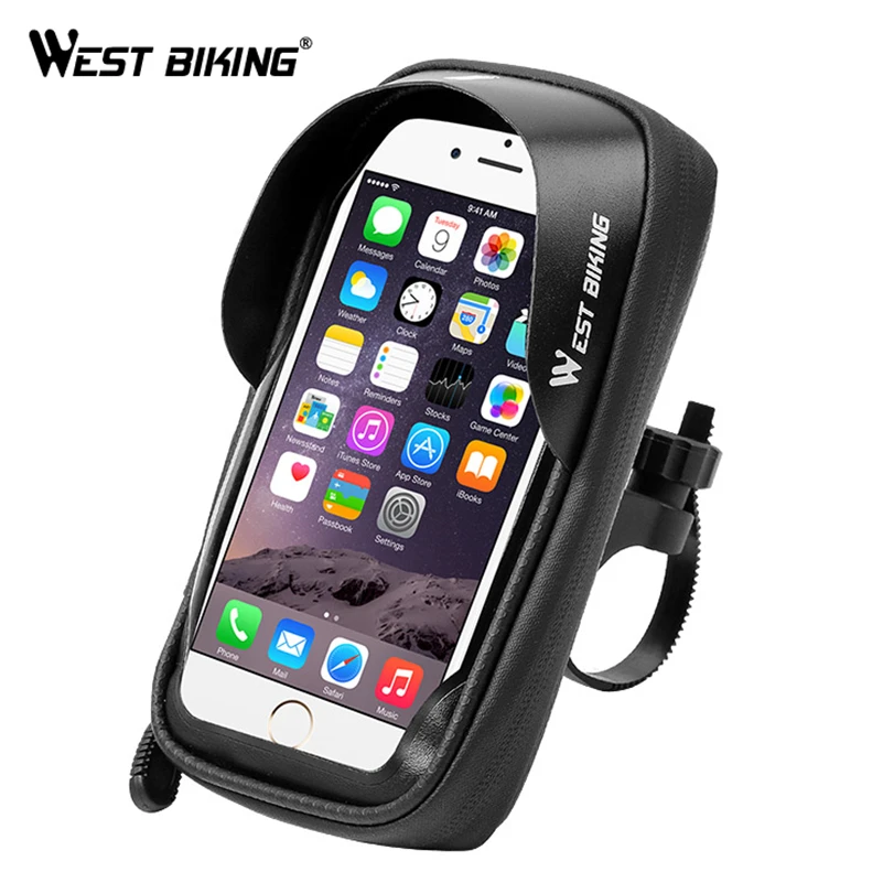 WEST BIKING Bike Bicycle Phone Case Rainproof Storage Handlebar Bag