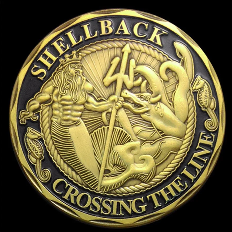 NEW U.S. Navy Shellback Crossing the Line Challenge Coin (5)