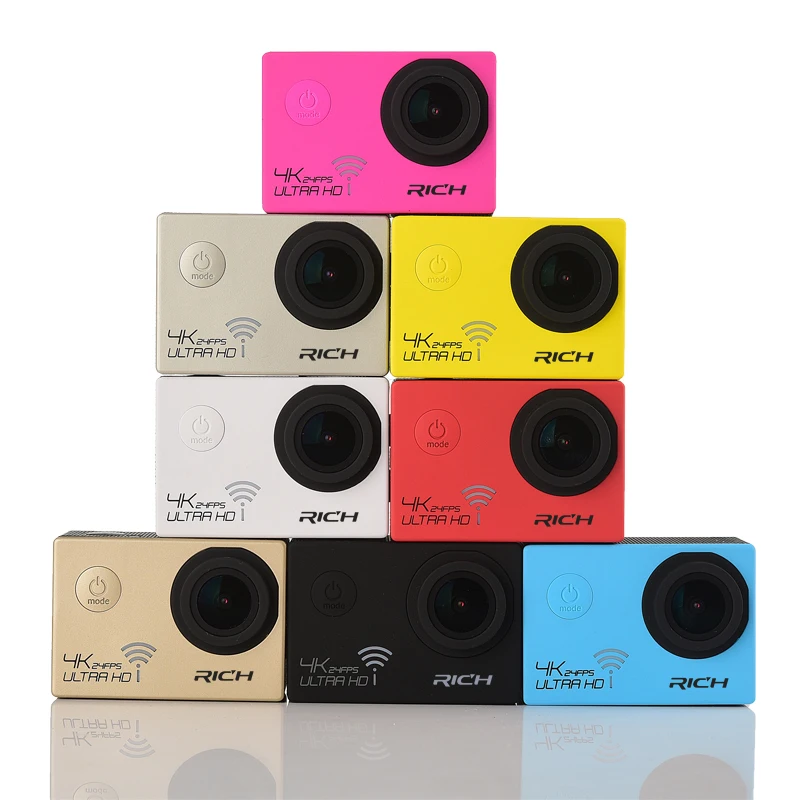 DHL Sport Camera NT96660 4K 24fps ULTRA HD 16MP WiFi 30M Waterproof Action camera Aluminum Extendable Pole Stick+camera bag light action camera