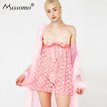 Missomo Для женщин с низким вырезом на спине платье без бретелек; Соблазнительная в европейском и американском стиле, кружевное нижнее белье для девочек розового цвета с тонким ремешком и стринги нижнее белье