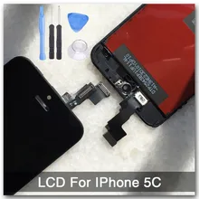 ЖК-ДИСПЛЕЙ Для iPhone 5C ЖК-Дисплей С Сенсорным полный Экран Digitizer Ассамблея Pantalla Замена Без Мертвых Пикселей Пятна Stripes